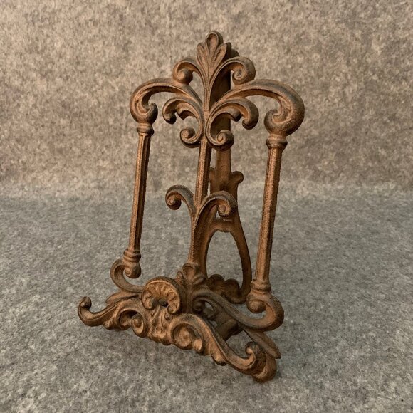 Cast Iron Table Easel Picture Frame Book Display Stand - Picture 1 of 8